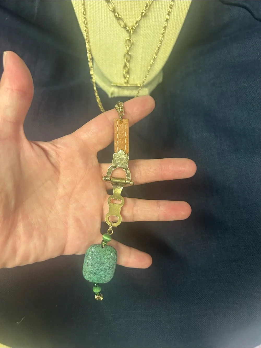 NWOT Free People Winslet Layer Necklace Gold Combo